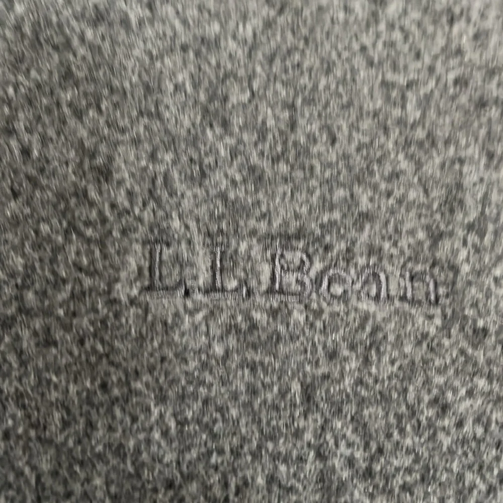 LLBean gray fleece vest, large tall